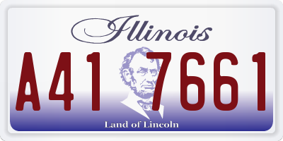 IL license plate A417661