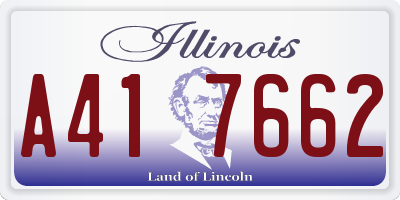 IL license plate A417662
