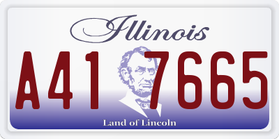 IL license plate A417665