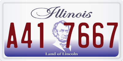 IL license plate A417667