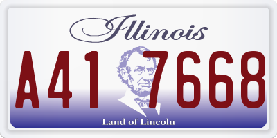 IL license plate A417668