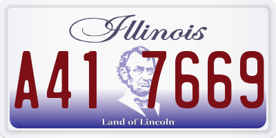 IL license plate A417669