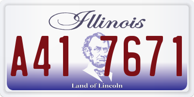 IL license plate A417671