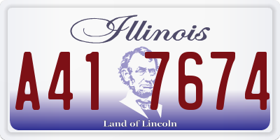 IL license plate A417674