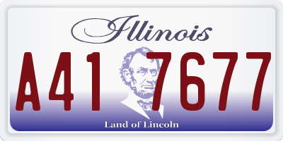 IL license plate A417677