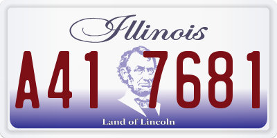 IL license plate A417681