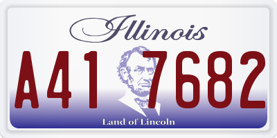 IL license plate A417682