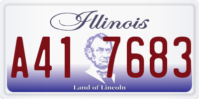IL license plate A417683