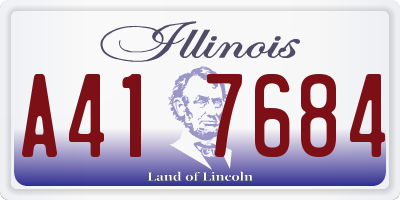 IL license plate A417684