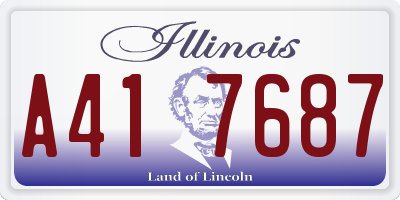 IL license plate A417687