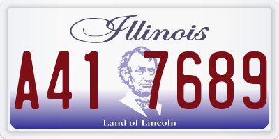 IL license plate A417689