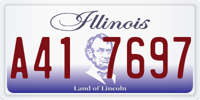 IL license plate A417697