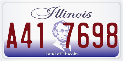 IL license plate A417698