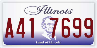 IL license plate A417699