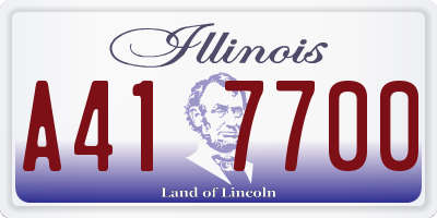 IL license plate A417700