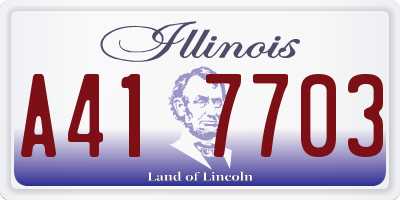 IL license plate A417703