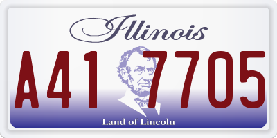 IL license plate A417705