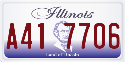 IL license plate A417706