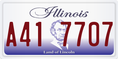 IL license plate A417707