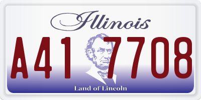 IL license plate A417708