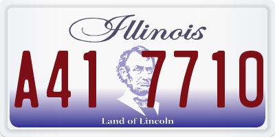 IL license plate A417710