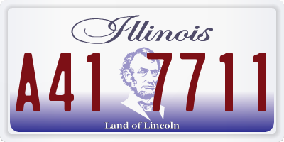 IL license plate A417711