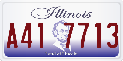 IL license plate A417713