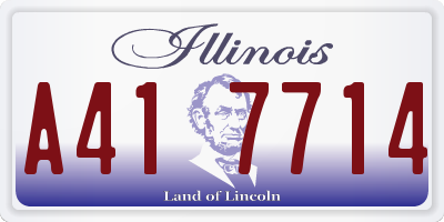 IL license plate A417714
