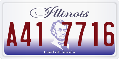 IL license plate A417716
