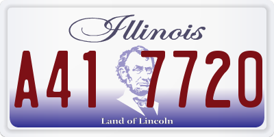 IL license plate A417720