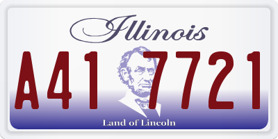 IL license plate A417721