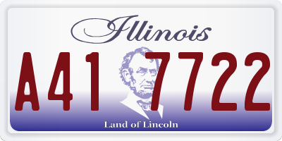 IL license plate A417722