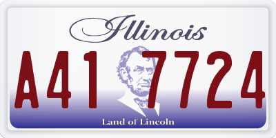 IL license plate A417724