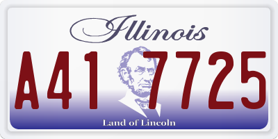 IL license plate A417725