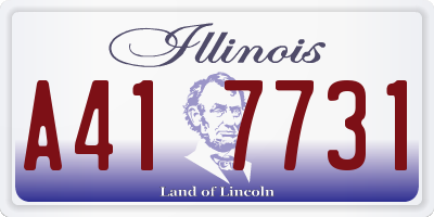 IL license plate A417731