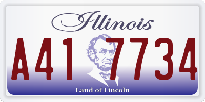 IL license plate A417734
