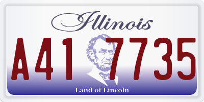 IL license plate A417735