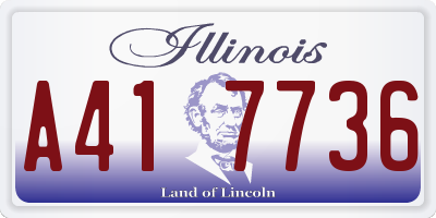 IL license plate A417736