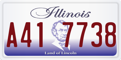 IL license plate A417738