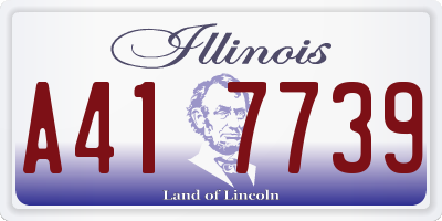 IL license plate A417739