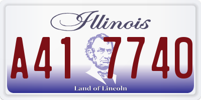 IL license plate A417740
