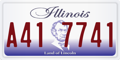 IL license plate A417741