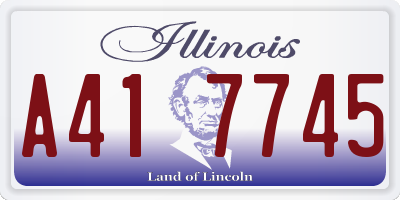 IL license plate A417745