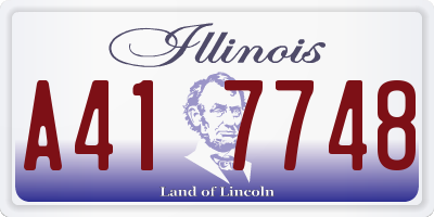 IL license plate A417748