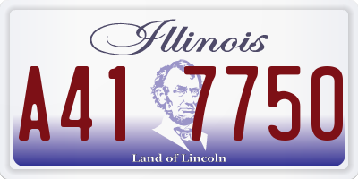 IL license plate A417750