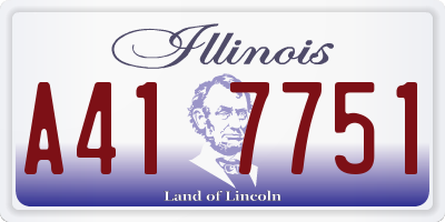 IL license plate A417751
