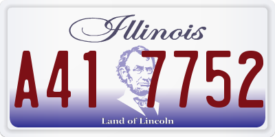 IL license plate A417752