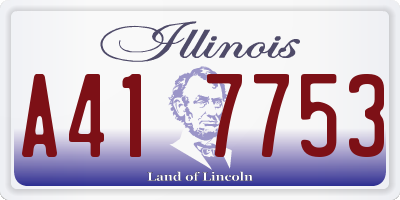 IL license plate A417753