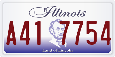 IL license plate A417754