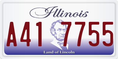 IL license plate A417755